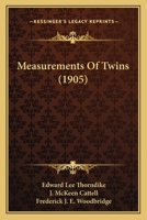 Measurements Of Twins (1905) 1437030513 Book Cover