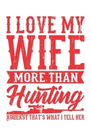 I Love My Wife More Than Hunting At Least That's What I Tell Her: Jagd Wild Geschenk F�r J�ger Dina5 Blanko Notizbuch Tagebuch Planer Notizblock Malheft Kladde Journal Strazze 1679650556 Book Cover