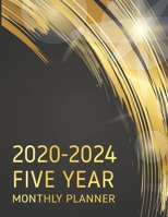 2020-2024 Five Year Monthly Planner: Five Year Agenda Schedule Organiser 60 Months Personal Profile 2020-2024 Calendar Life Goal Year Plan Appointment Notebook Notes Black Gold Cover Gift 1661548636 Book Cover