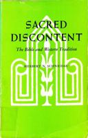 Sacred Discontent: The Bible and Western Tradition 0520031652 Book Cover