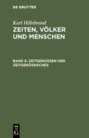 Zeitgenossen Und Zeitgenössisches (German Edition) 3112378555 Book Cover