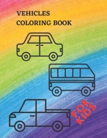 Vehicles coloring book for kids B0BRQDYD29 Book Cover