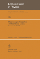 Macroscopic Properties of Disordered Media: Proceedings of a Conference Held at the Courant Institute, June 1-3, 1981 3540112022 Book Cover