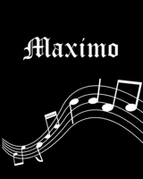 Maximo: Sheet Music Note Manuscript Notebook Paper Personalized Custom First Name Cover Musician Composer Instrument Composition Book 12 Staves a Page Staff Line Notepad & Notation Guide Create, Compo 1702674061 Book Cover