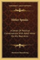 Gespräche mit Hitler 1018172009 Book Cover