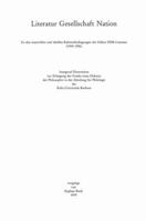 Literatur - Gesellschaft - Nation 3476996301 Book Cover