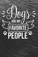 Dogs are My Favorite People Notebook: Black Design and Sweet Corgi Cover  -  Blank Dogs are My Favorite People Notebook / Journal Gift ( 6 x 9 - 110 blank pages ) 1670746968 Book Cover
