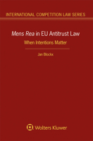 Mens Rea in Eu Antitrust Law (International Competition Law) 9403523530 Book Cover