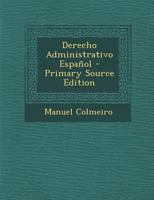 Derecho Administrativo Espa�ol 1017634955 Book Cover