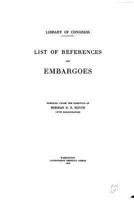 List of References on Embargoes 3337234895 Book Cover