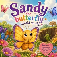 Sandy the Butterfly Afraid to Fly: A Heartwarming Rhyming Picture Book About Courage, Confidence, Kindness & Overcoming Fear for Kids Ages 3–8 | Inspiring Bedtime Story for Boys & Girls B0H2M9334D Book Cover