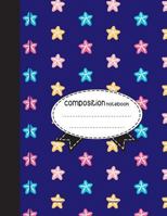 Composition Notebook, 8.5 x 11, 110 pages : Star Blue: 197384382X Book Cover