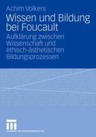 Wissen Und Bildung Bei Foucault 3531154842 Book Cover