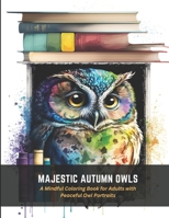 Majestic Autumn Owls: A Mindful Coloring Book for Adults with Peaceful Owl Portraits B0C47PN3TD Book Cover