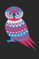 Notebook: Nordic Scandinavian Inspired Owl Lined Journal, Folk Woodland Animal Themed Gift 1692079107 Book Cover