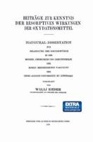 Beitrage Zur Kenntnis Der Resorptiven Wirkungen Der Oxydationsmittel 3662420805 Book Cover