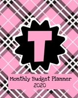 Monthly Budget Planner 2020: Income & Expenses Tracker 1707990182 Book Cover