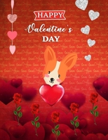 Happy Valentine's Day: Cute Corgi Cartoon Sketchbook (8.5 x 11 Inches) For Her Or Him Boyfriend Girlfriend Women Wife Husband For Drawing & doodling - ... Ideas For Corgi butt Lovers & Dog Owners. B083XTH45W Book Cover