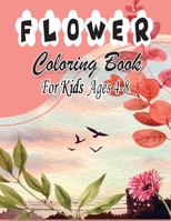 Flower Coloring Book for Kids Ages 4-8: Kids Coloring Book Featuring 45+ Beautiful Stained Glass Flower Designs for Stress Relief and Relaxation B08NF32JDT Book Cover