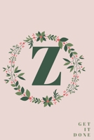 Monogram Initial Letter Z Notebook with Rose Pink Floral Journal for Women, Girls Birthday Gift and School: Lined Notebook / Journal Gift, 120 Pages, 6x9, Soft Cover, Matte Finish 1677201053 Book Cover