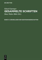 Grundlagen Der Geisteswissenschaften 3484701234 Book Cover