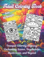 Adult Coloring Book - Tranquil Coloring Odyssey: Enchanting Scenes, Psychedelic Mushrooms, and Beyond: Adult and Teen Relaxation, Stress Relief and Mi B0CQ1TVTQD Book Cover