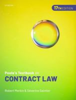 Poole's Textbook on Contract Law 0198954867 Book Cover