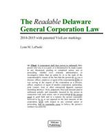 The Readable Delaware General Corporation Law 1512350265 Book Cover