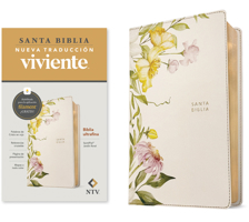 Biblia Ultrafina Ntv, Con Filament (Sentipiel, Jardín Floral, Letra Roja) B0GQP59GY8 Book Cover