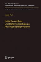 Kritische Analyse Und Reformvorschlag Zu Art. II Genozidkonvention 3540786600 Book Cover