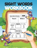 Sight Word Workbook Book: Letter and Word Tracing For Kindergarten and Preschools Kids, Letter Tracing Book for Kids Ages 3-5, Toddlers Sight Words Workbook Paperback B093N4C2GC Book Cover