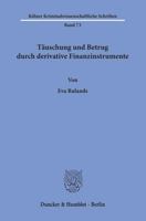 Tauschung Und Betrug Durch Derivative Finanzinstrumente 3428158415 Book Cover