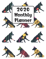 2020 Monthly Planner: Border Collie Dog 12 Month Planner Calendar Organizer Agenda with Habit Tracker, Notes, Address, Password, & Dot Grid Pages 1692478214 Book Cover