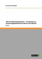 Die Preu�enstaatsstreiche - ein Beitrag zur Verfassungsgeschichte Preu�ens in der Neuzeit 3640127250 Book Cover