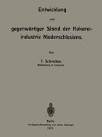 Entwicklung Und Gegenwartiger Stand Der Kokereiindustrie Niederschlesiens 3642903770 Book Cover