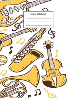 Music Notebook: Blank Sheet Music For Songwriter 150 Pages With Chord Boxes, Staff, TAB and Lyric - Instruments Cover 1692953745 Book Cover