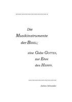 Die Musikinstrumente der Bibel: Eine Gabe Gottes, zur Ehre des Herrn 3739219939 Book Cover