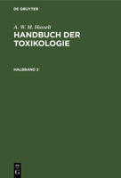 Handbuch der Toxikologie 3111263053 Book Cover