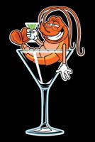 Journal: Drunk Shrimp Cocktail Drink Funny Shrimp Appetizer Black Lined Notebook Writing Diary - 120 Pages 6 x 9 1081171820 Book Cover