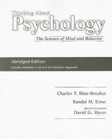 Thinking About Psychology Mini Book: The Science of Mind and Behavior 142920687X Book Cover