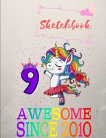 Sketchbook: Girls Unicorn Sketchbook | Kids Sketch Book For Girls  | Cute Drawing Notebook | Practice Drawing Paint  Write or Doodle | Artist ... Unicorn | Large Blank 110 Pages (8.5 x 11 in) 1677526300 Book Cover