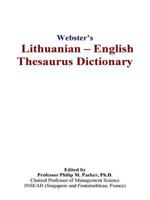 Webster’s Lithuanian - English Thesaurus Dictionary 0497835800 Book Cover