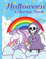 Halloween Coloring Book: Cute Halloween Coloring book. 25 pages of spooky characters to fill in. B09GZM5TVR Book Cover