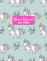 Sketchbook for Kids: Unicorn Large Sketch Book for Drawing, Writing, Painting, Sketching, Doodling and Activity Book- Birthday and Christmas Gift Ideas for Kids, Girls, Boys, Teens and Women - Lilly D 1655631543 Book Cover