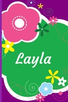 Layla: A Journal for Girls - Personalized with your Own Name! 6x9 inches, 110 lined pages. 1698868952 Book Cover