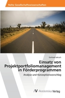 Einsatz Von Projektportfoliomanagement in Forderprogrammen 363945961X Book Cover