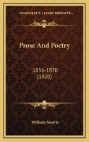 Prose And Poetry: 1856-1870 1374279161 Book Cover