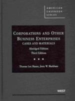 Corporations and Other Business Enterprises, Cases and Materials, 2nd Ed. (American Casebook Series) 0314189580 Book Cover