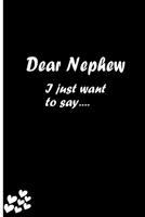 Dear Nephew: Feelings Journal - Grief Journal / A Journal of Loss and Remembrance / Grief Recovery Handbook / Books About Loss / Bereavement Journal / Grieving the Loss of Nephew 1659269040 Book Cover