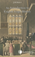 An Introduction to English Legal History 0406531013 Book Cover